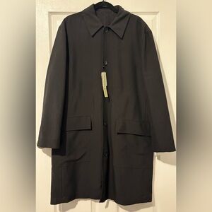 NWT Wilke Rodriguez Reversible Classic Black Men's Trench Coat